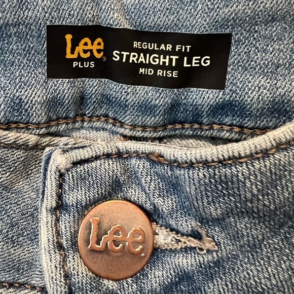 WJ2. LEE LEGENDARY STRAIGHT JEAN:ANCHOR REGULAR FIT STRAIGHT LEG MID RISE 20W - Picture 3 of 6